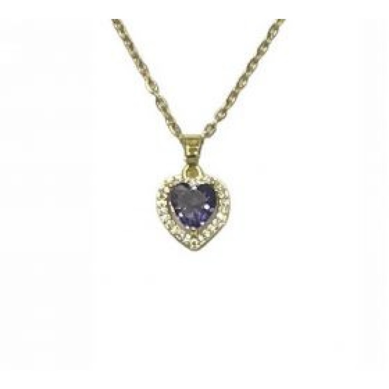 Kostibas 1013-843XJ, Κολιέ, Μοτίφ, Ατσάλι, Χρυσό/Μωβ