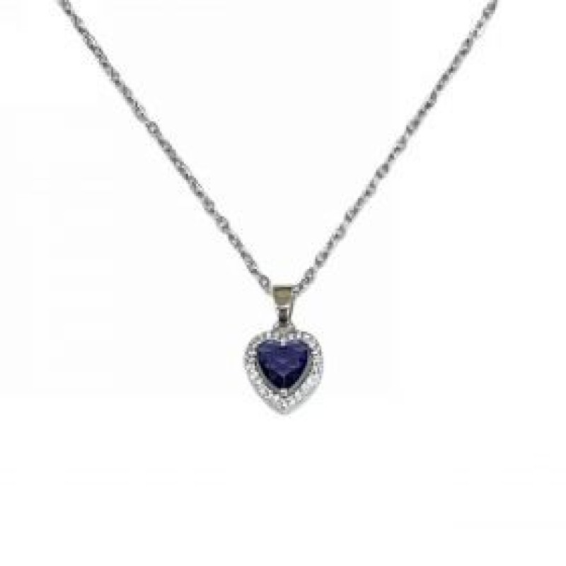 Kostibas 1013-843AJ, Κολιέ, Μοτίφ, Ατσάλι, Ασημί/Μωβ