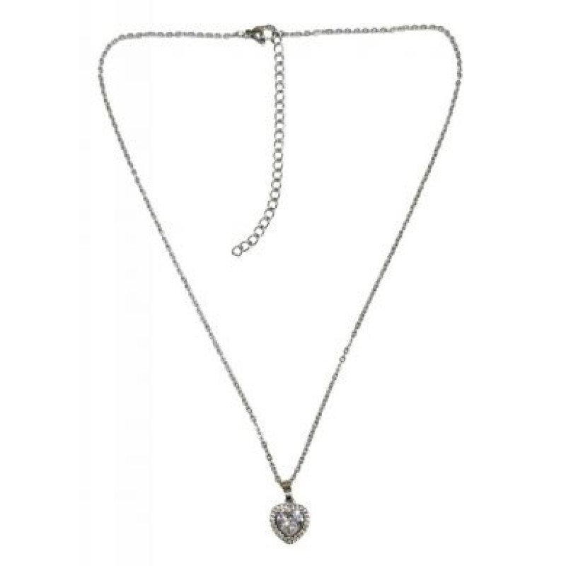 Kostibas 1013-843AL, Κολιέ, Μοτίφ, Ατσάλι, Ασημί/Λευκό