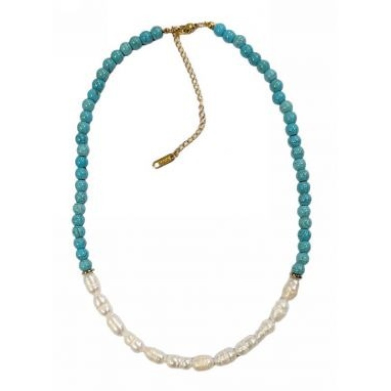 Kostibas 1014-913DL, Κολιέ, Πέτρα, Τιρκουάζ