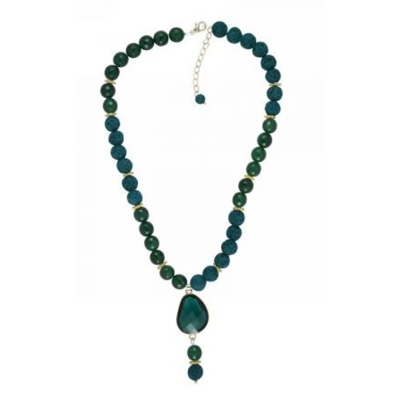 Kostibas 1025-803PN, Κολιέ, Πέτρα, Πετρόλ