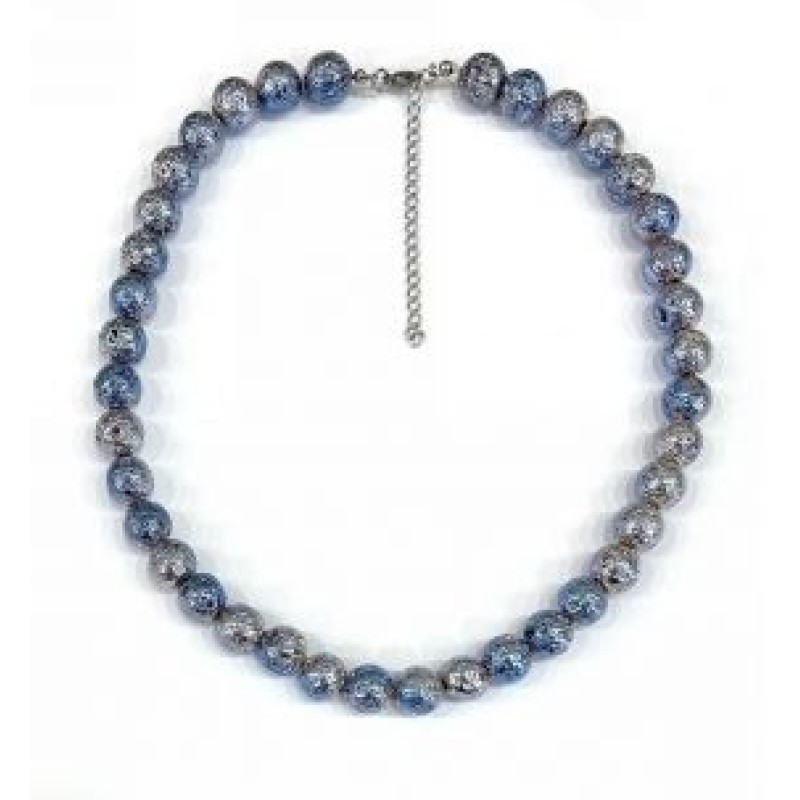 Kostibas 1014-691JC, Κολιέ, Πέτρα, Λάβα, Γαλάζιο