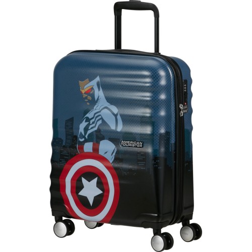 American Tourister 152580-A528 Captain America City, Σκληρή, Μικρή/Καμπίνας, ΑΤΑΝ, Μπλε