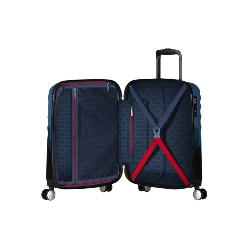 American Tourister 152580-A528 Captain America City, Σκληρή, Μικρή/Καμπίνας, ΑΤΑΝ, Μπλε