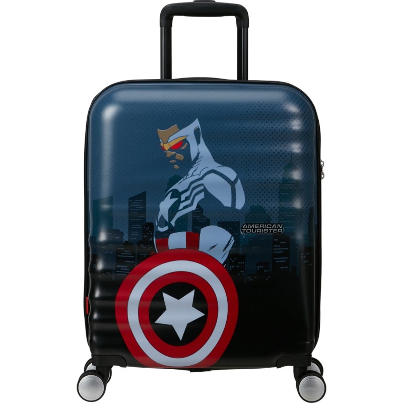 American Tourister 152580-A528 Captain America City, Σκληρή, Μικρή/Καμπίνας, ΑΤΑΝ, Μπλε