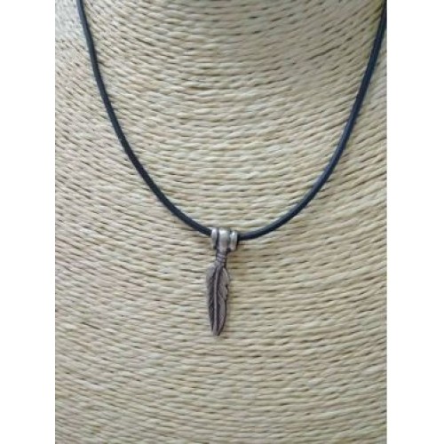 Kostibas 1110-001G, Κολιέ, Ανδρικό, Μοτίφ, Καουτσούκ, Μέταλλο, Ασημί