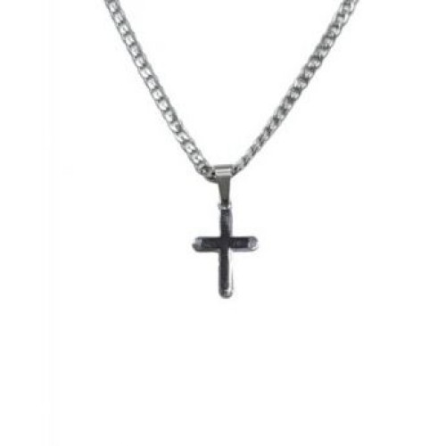 Kostibas 1313-447AM, Σταυρός, Stainless Steel, Ατσάλι, Ασημί/Μαύρο