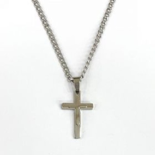 Kostibas 1313-448AA, Σταυρός, Stainless Steel, Ατσάλι, Ασημί