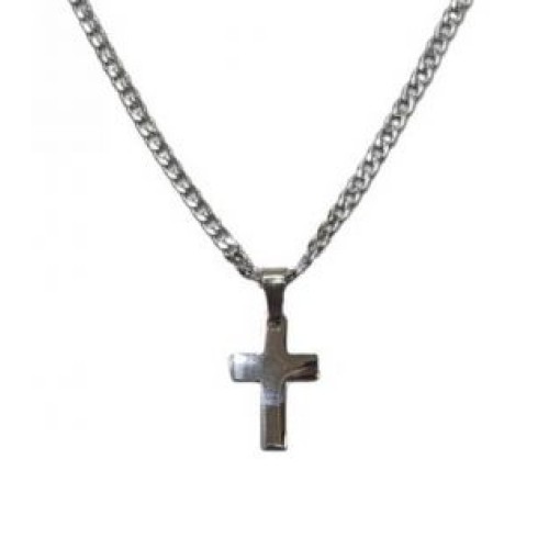 Kostibas 1313-465A, Σταυρός, Stainless Steel, Ατσάλι, Ασημί