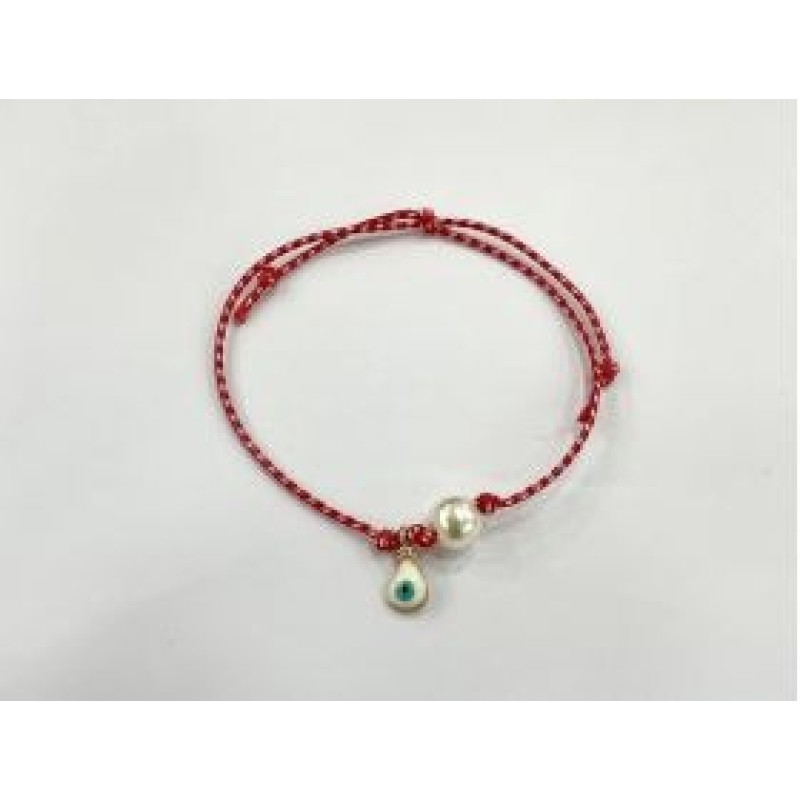 Kostibas 1539-63729, Βραχιόλι Μάρτης, Σχοινί, Μάτι, Κόκκινο