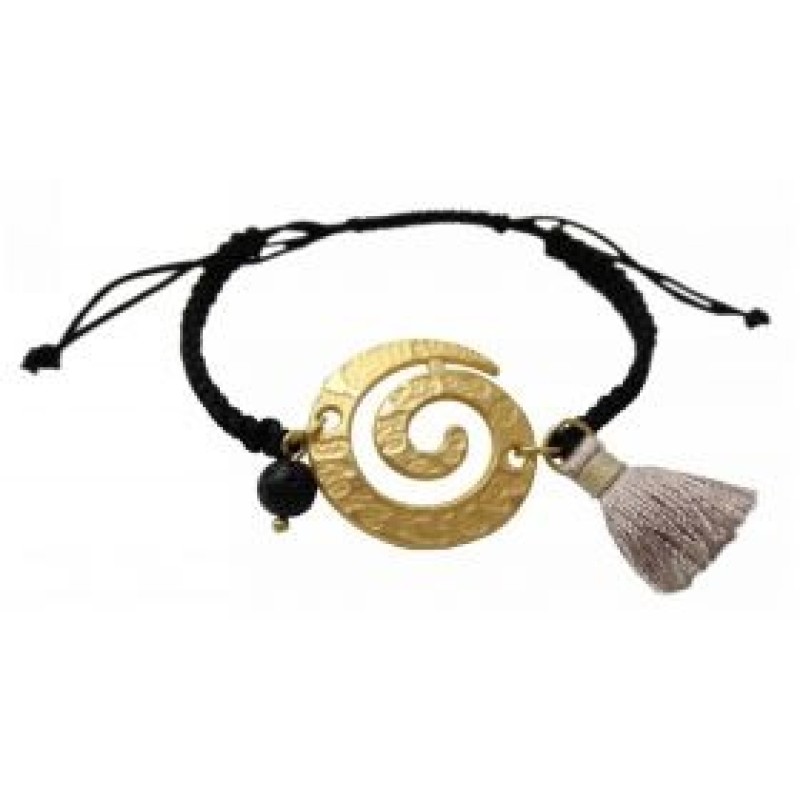 Kostibas 1512-131X, Βραχιόλι Αρχαιοελληνικό, Σχοινί, Μέταλλο, Χρυσό