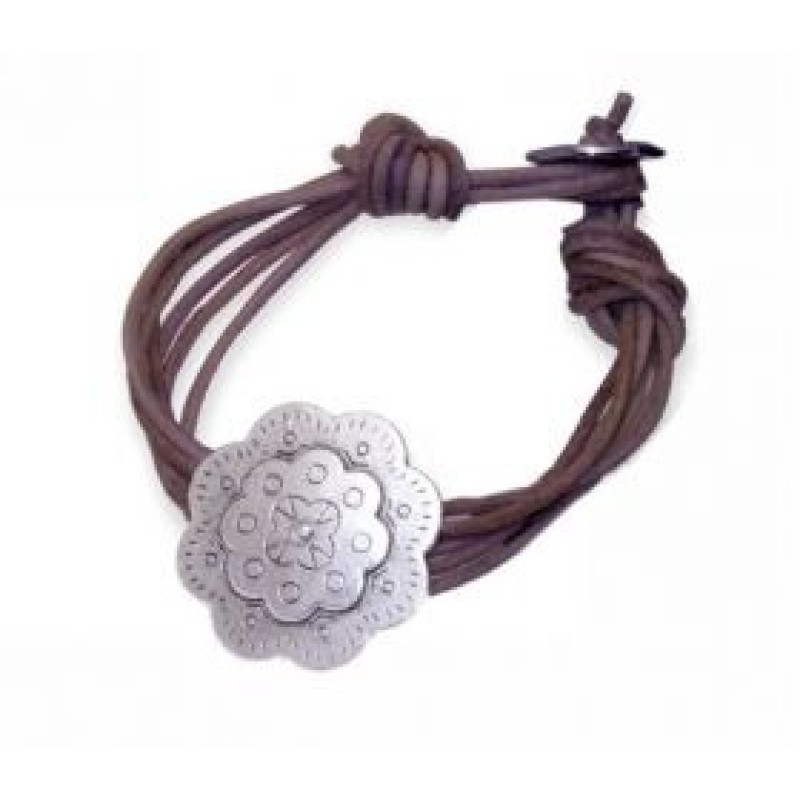 Kostibas 1512-310K, Βραχιόλι, Σχοινί, Μέταλλο, Ασημί/Καφέ