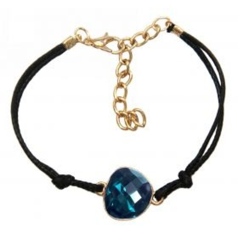 Kostibas 1512-541XB, Βραχιόλι, Σχοινί, Μέταλλο, Γυαλί, Μπλε
