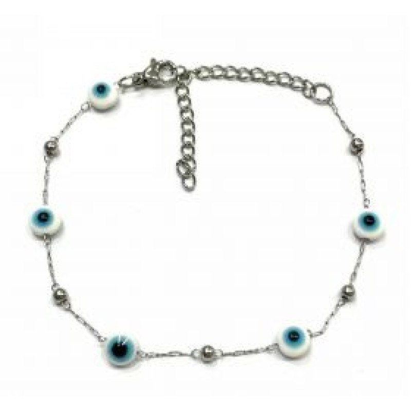 Kostibas 1513-910AL, Βραχιόλι, Ατσάλι, Ασημί/Λευκό