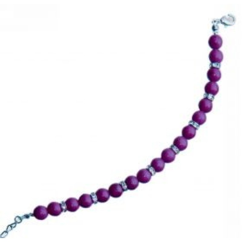 Kostibas 1514-211H, Βραχιόλι, Πέτρα, Στρας, Μωβ