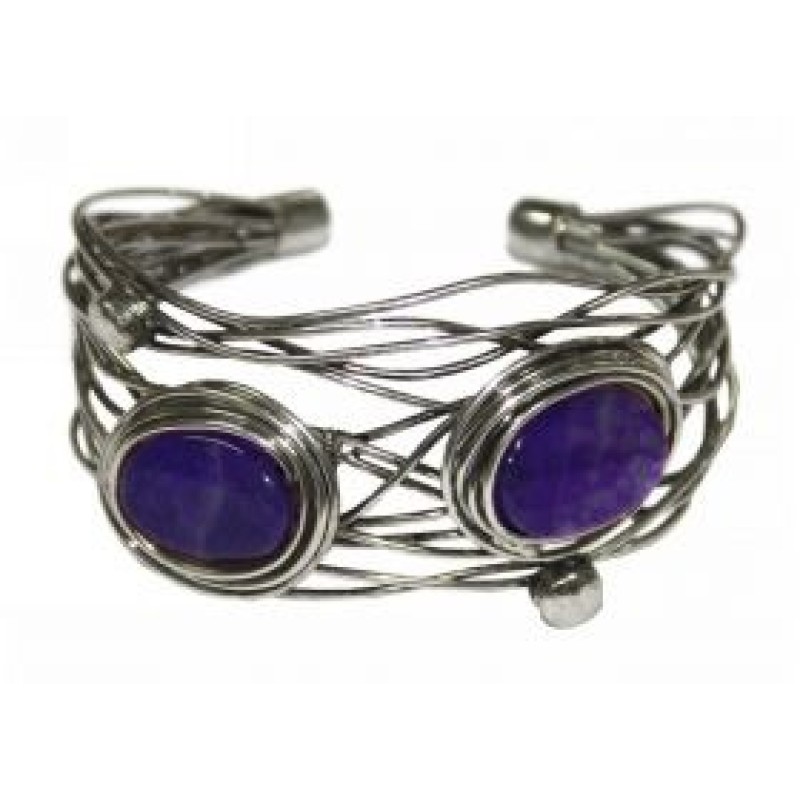 Kostibas 1514-501J, Βραχιόλι, Μέταλλο, Ασημί/Μωβ