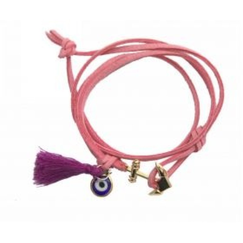 Kostibas 1539-353R, Βραχιόλι, Σχοινί, Ροζ