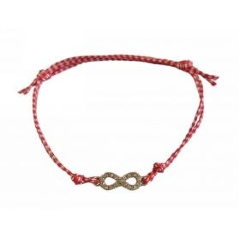 Kostibas 1539-730X2, Βραχιόλι Μάρτης, Σχοινί, Σμάλτο, Κόκκινο