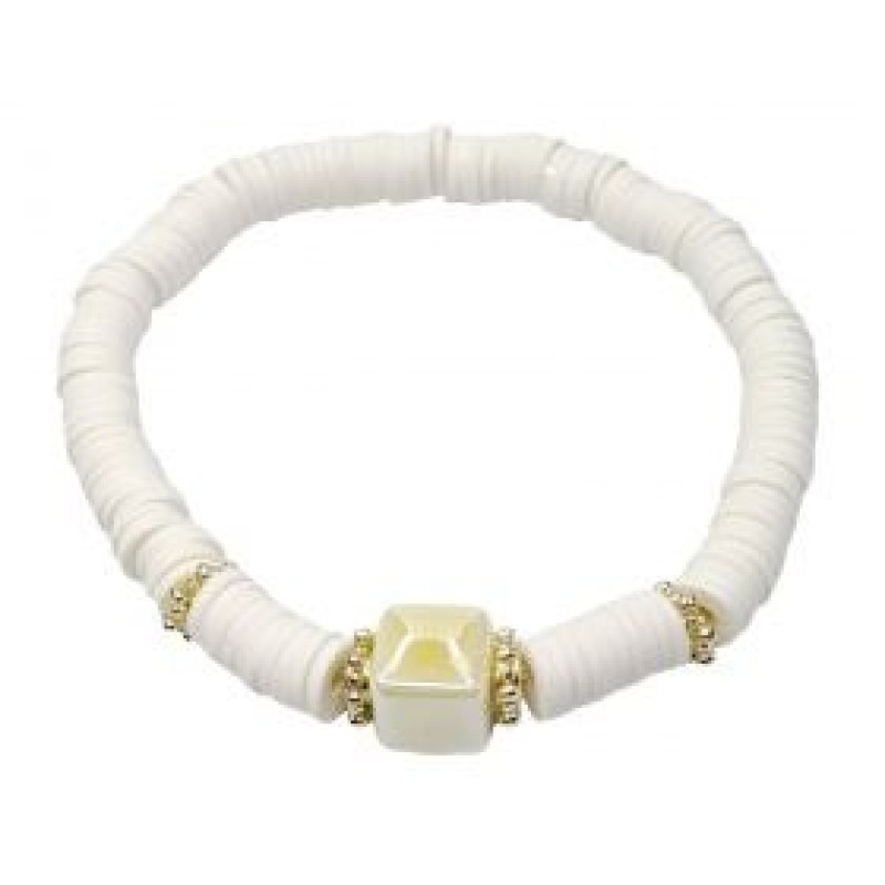 Kostibas 1542-251L, Βραχιόλι, Φίμο, Λευκό