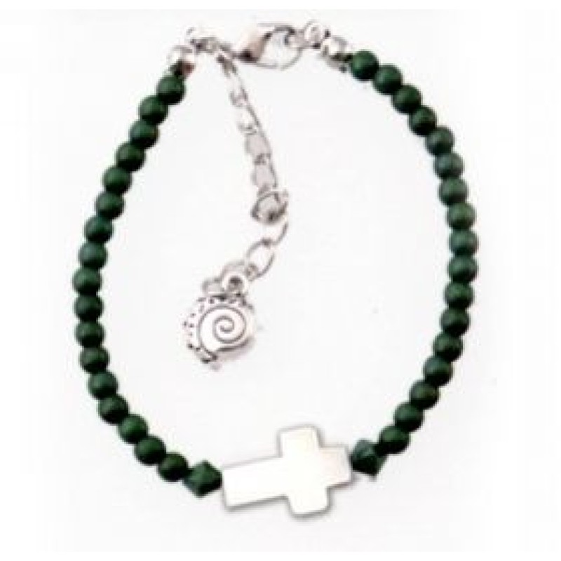 Kostibas 1559-100P, Βραχιόλι, Εκκλησιαστικό, Φίλντισι, Πράσινο