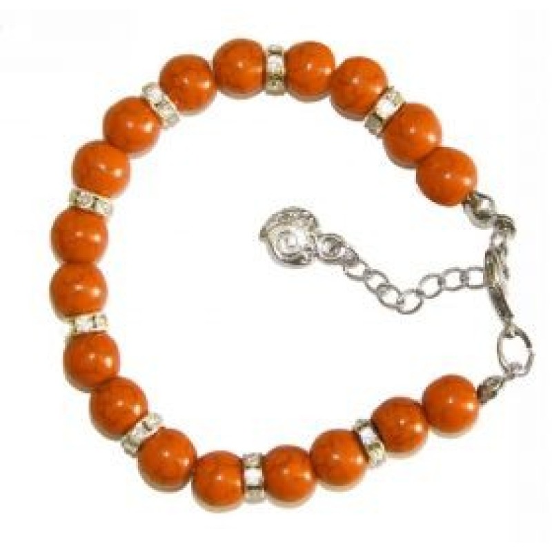 Kostibas 1514-211F, Βραχιόλι, Στρας, Πέτρα, Πορτοκαλί