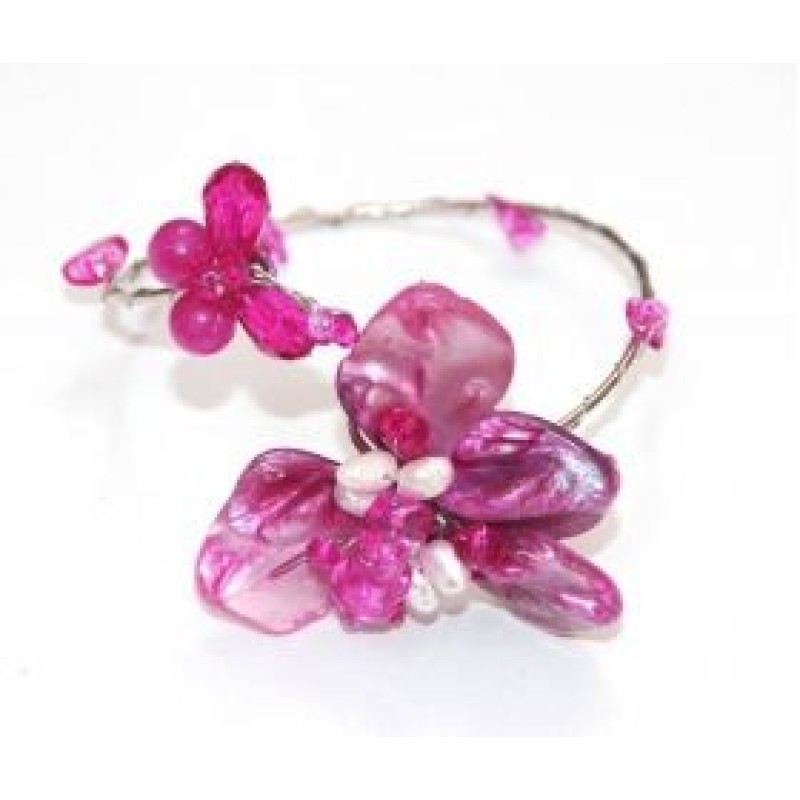 Kostibas 1515-101F, Βραχιόλι, Κοχύλι, Φούξια