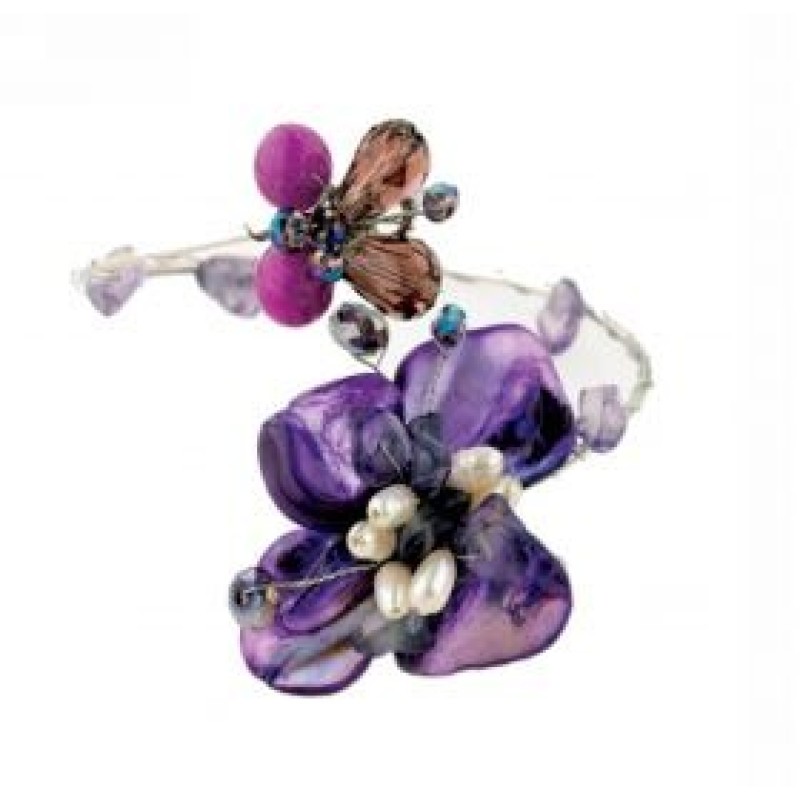 Kostibas 1515-101J, Βραχιόλι, Κοχύλι, Μωβ