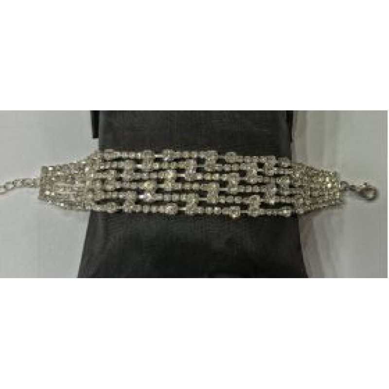 Kostibas 1521-207, Βραχιόλι, Στρας, Ασημί