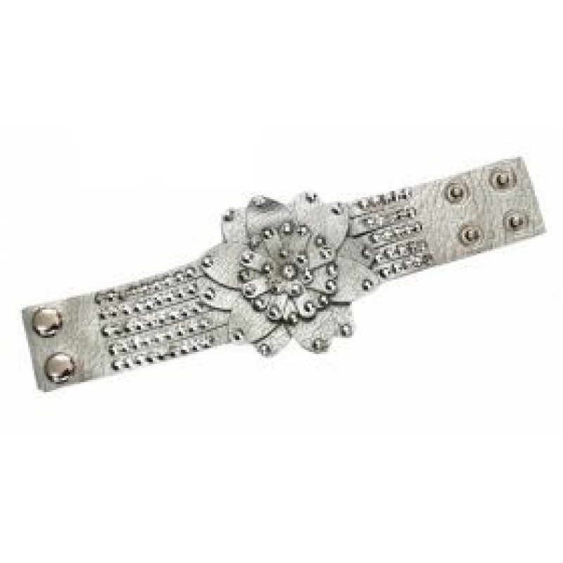 Kostibas 1532-200A, Βραχιόλι, Δέρμα, Ασημί