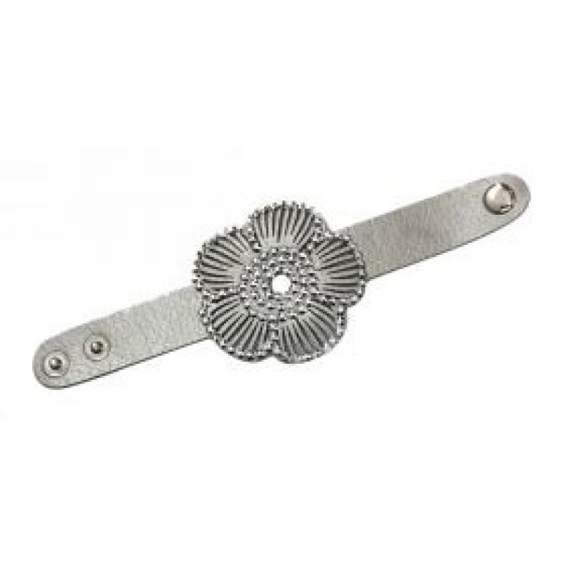 Kostibas 1532-202A, Βραχιόλι, Δέρμα, Ασημί