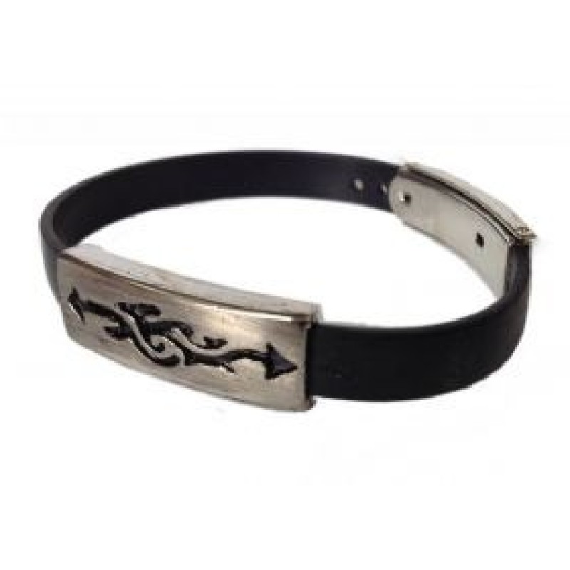 Kostibas 1534-015, Βραχιόλι, Καουτσούκ, Μέταλλο, Μαύρο