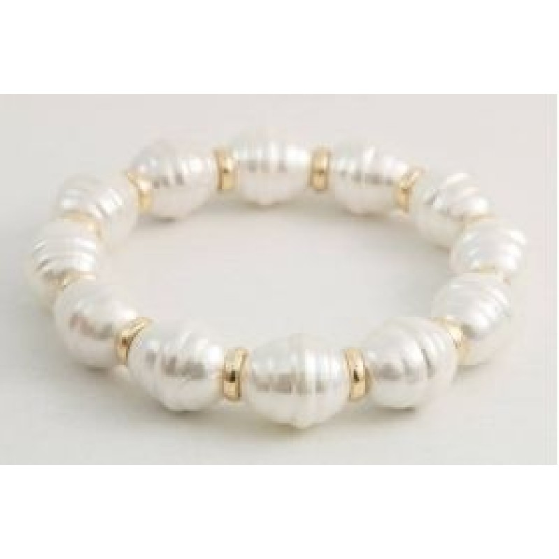 Kostibas 1515-838, Βραχιόλι, Κοχύλι, Λευκό