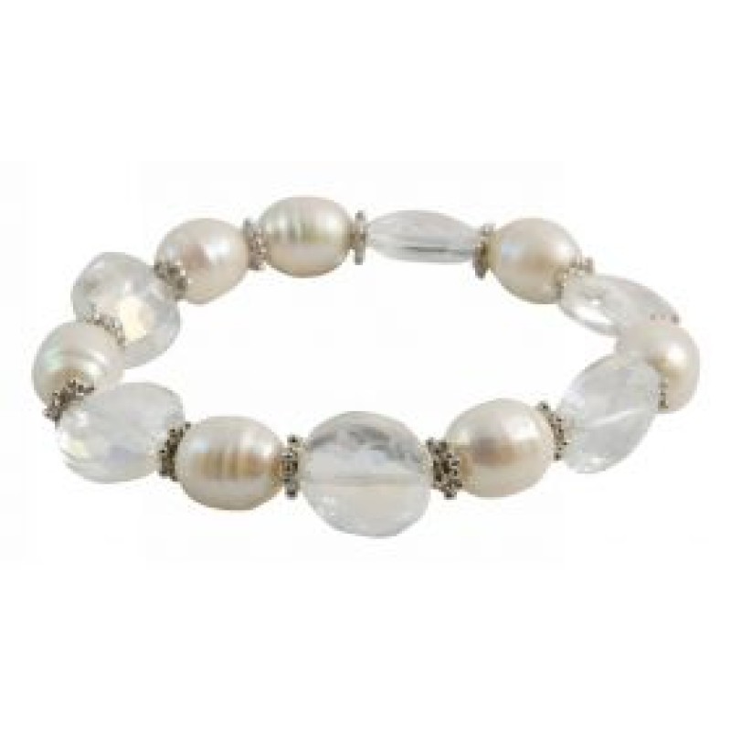 Kostibas 1528-843LA, Βραχιόλι, CCB, Γυαλί, Ασημί