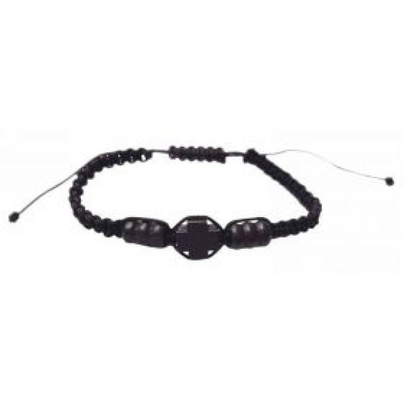 Kostibas 1559-607M, Βραχιόλι, Εκκλησιαστικό, Ξύλο, Σχοινί, Μαύρο