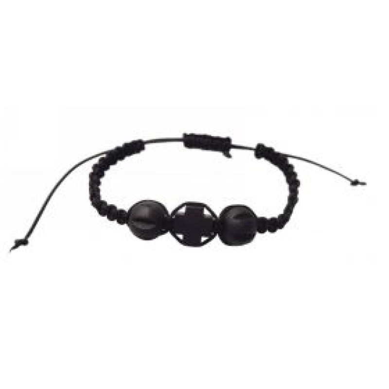 Kostibas 1559-608M, Βραχιόλι, Εκκλησιαστικό, Ξύλο, Σχοινί, Μαύρο