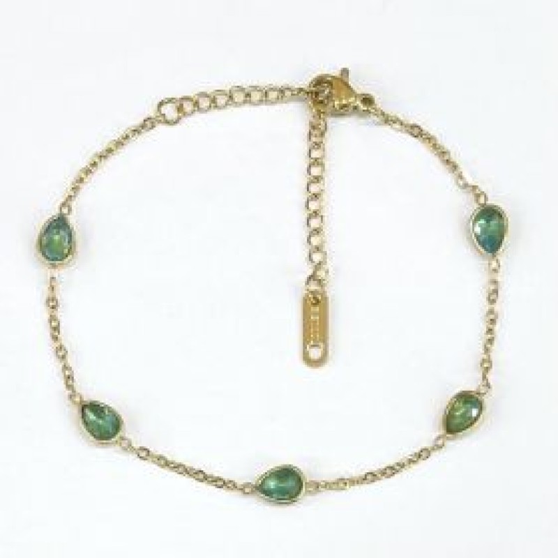 Kostibas 1513-622XN, Βραχιόλι, Ατσάλι, Χρυσό/Πετρόλ