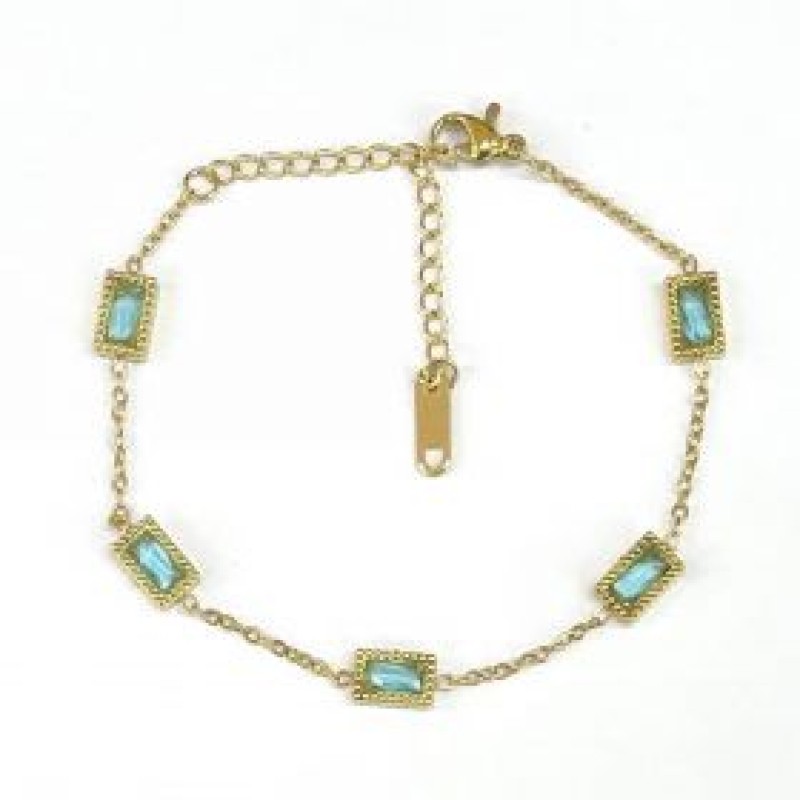 Kostibas 1513-623XT, Βραχιόλι, Ατσάλι, Χρυσό/Τιρκουάζ