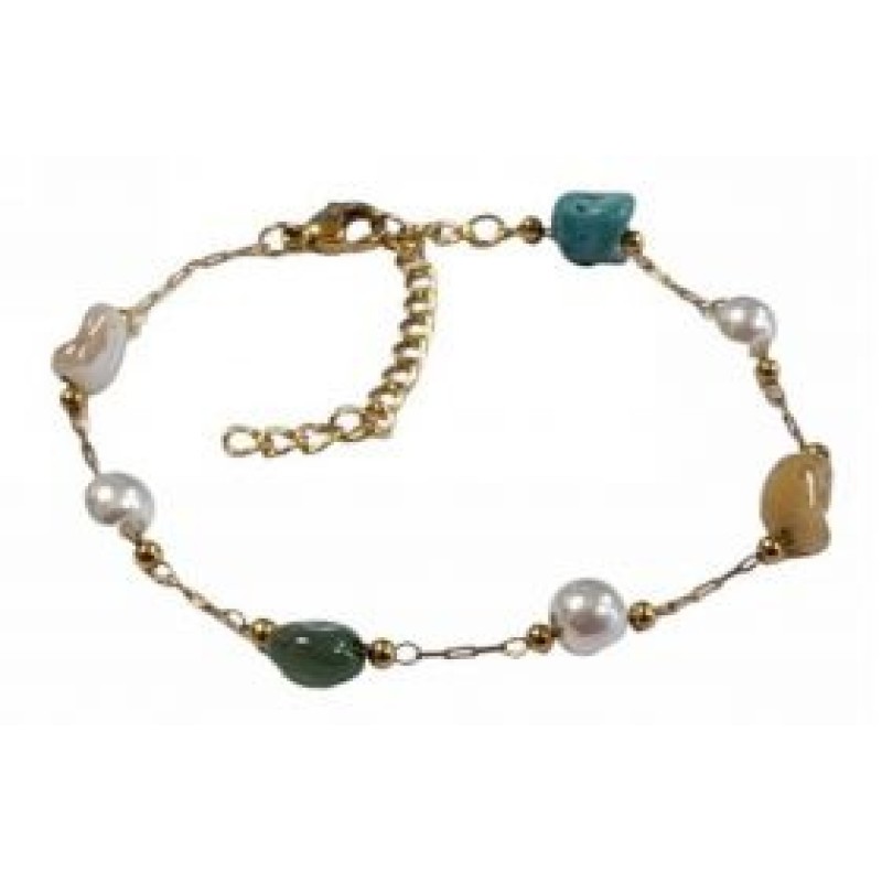 Kostibas 1513-766XO, Βραχιόλι, Ατσάλι, Πολύτιμοι Λίθοι, Χρυσό/Πολύχρωμο