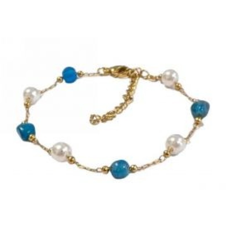 Kostibas 1513-766XT, Βραχιόλι, Ατσάλι, Πολύτιμοι Λίθοι, Χρυσό/Τιρκουάζ