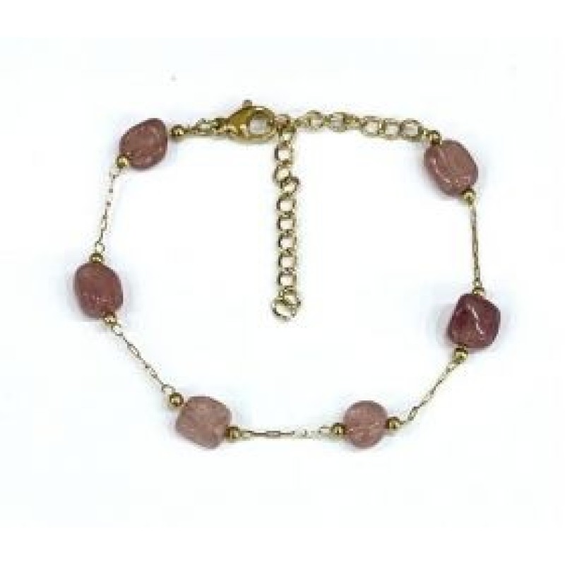 Kostibas 1513-908XR, Βραχιόλι, Ατσάλι, Πέτρες, Χρυσό/Ροζ