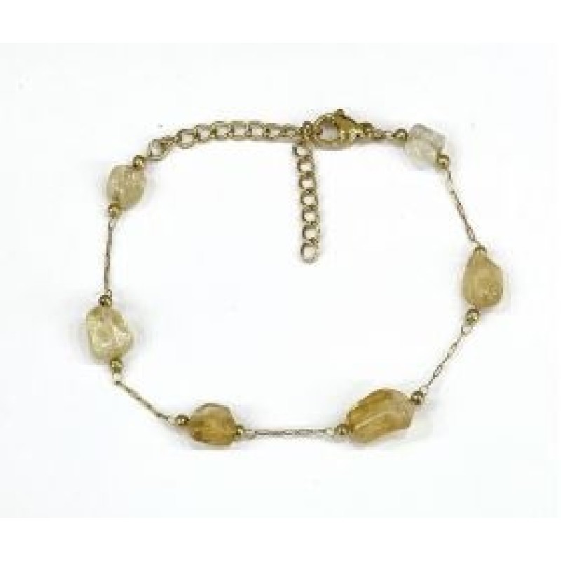 Kostibas 1513-908XY, Βραχιόλι, Ατσάλι, Πέτρες, Χρυσό/Κίτρινο