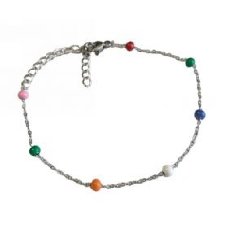 Kostibas 1513-952AO, Βραχιόλι, Ατσάλι, Ασημί/Πολύχρωμο