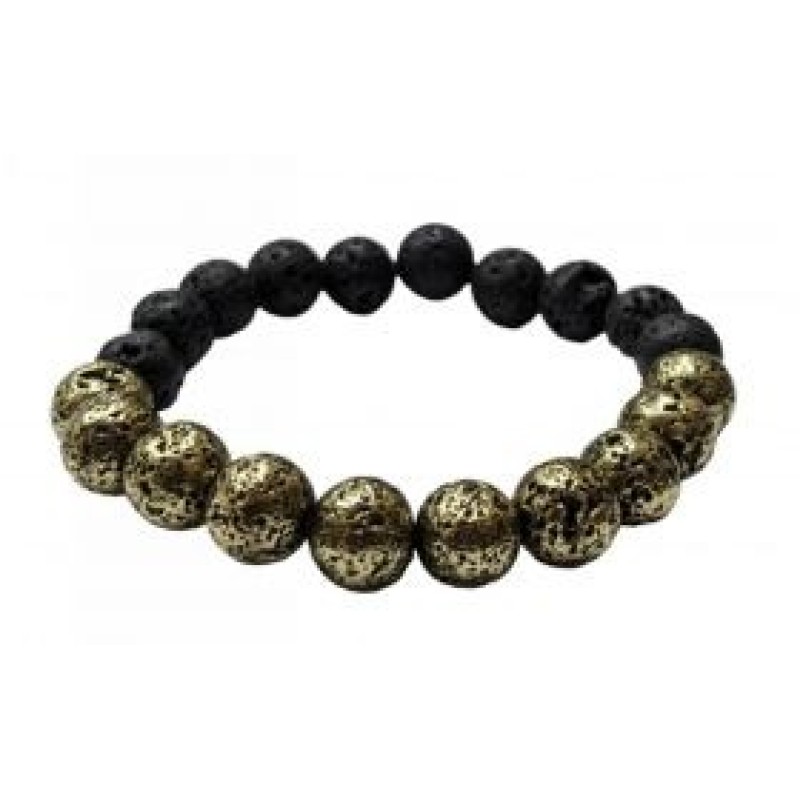 Kostibas 1514-694ZM, Βραχιόλι, Πέτρα, Χρυσό/Μαύρο