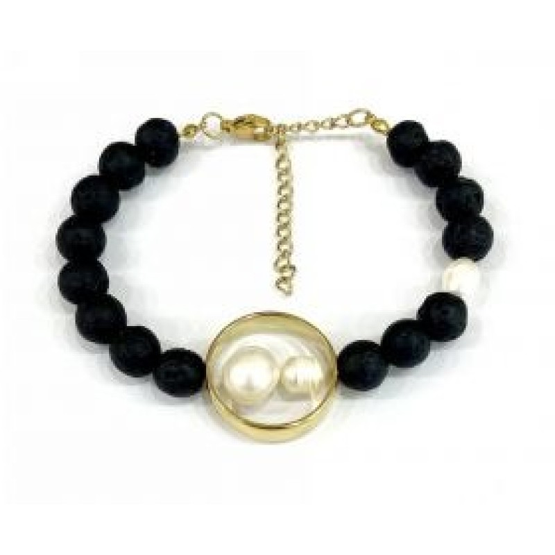 Kostibas 1514-922AL, Βραχιόλι, Πέτρα, Μαύρο