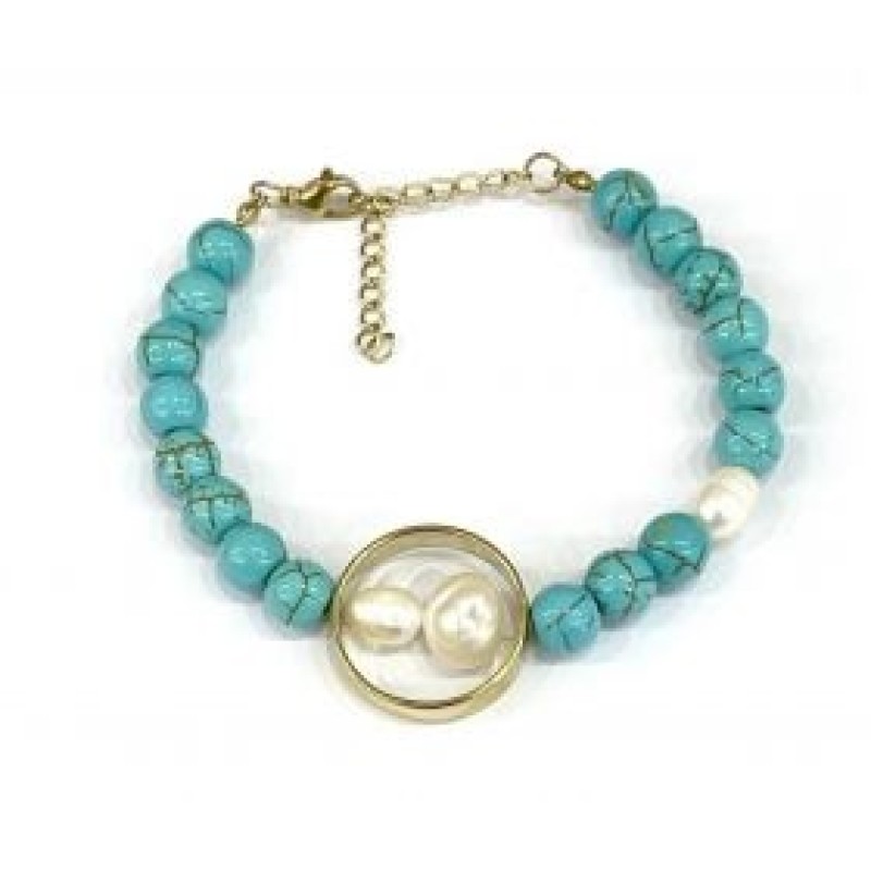 Kostibas 1514-922DL, Βραχιόλι, Πέτρα, Τιρκουάζ