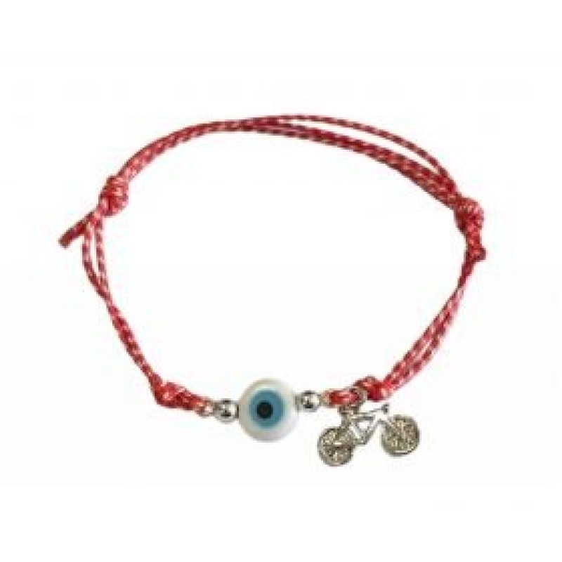 Kostibas 1539-736L, Βραχιόλι Μάρτης, Σχοινί, Μοτίφ, Κόκκινο