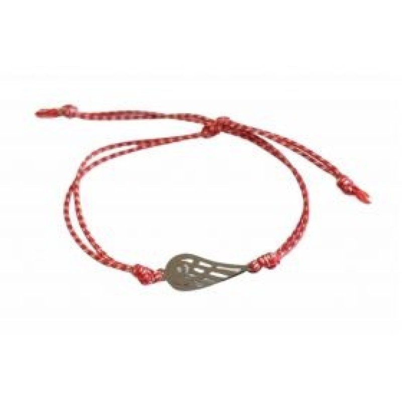 Kostibas 1539-740A2, Βραχιόλι Μάρτης, Σχοινί, Μοτίφ, Κόκκινο