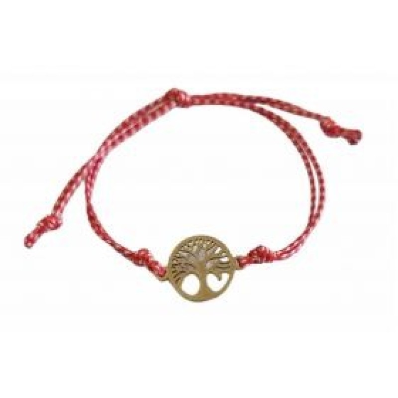 Kostibas 1539-740X1, Βραχιόλι Μάρτης, Σχοινί, Μοτίφ, Κόκκινο