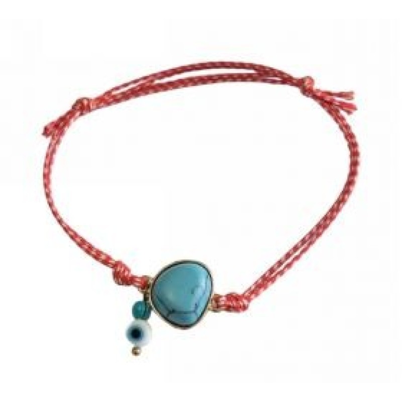 Kostibas 1539-758T, Βραχιόλι Μάρτης, Σχοινί, Μοτίφ, Κόκκινο