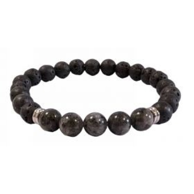 Kostibas 1550-884G1, Βραχιόλι Ανδρικό, Πέτρα, Γκρι